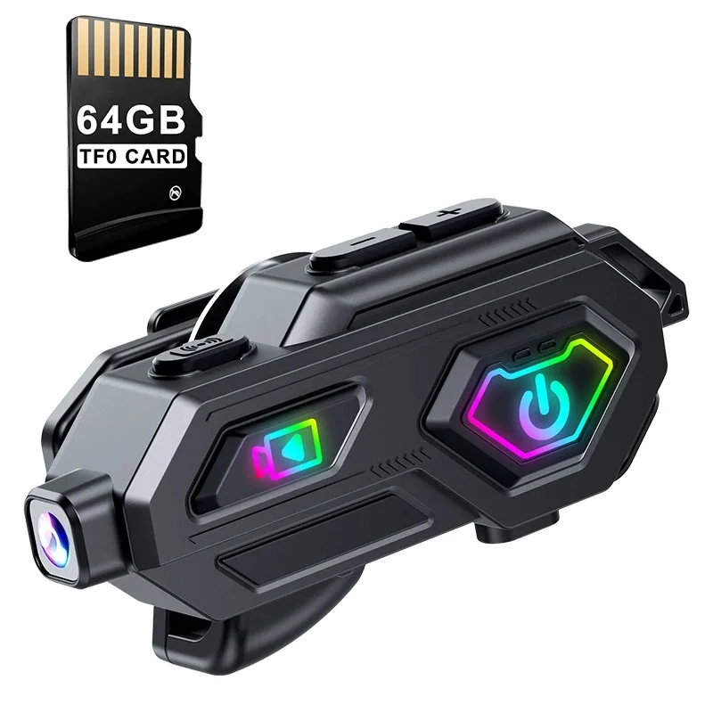 

New Motorcycle Helmet Bluetooth Headset 600m Intercom HD Camera Video Recording IPX5 Waterproof Helmet Accessories for Cycling