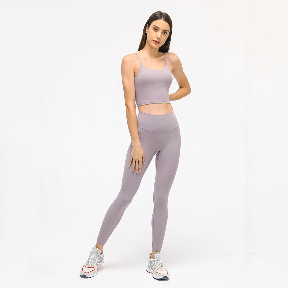 Buttery Soft Yoga Set 2 Piece Padded Crop Top High Waist Gym Leggings Sets Women Tracksuit Workout Clothing Fitness Sports Suits