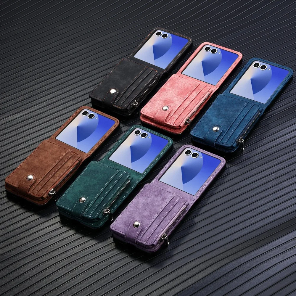 2-in-1 Detachable Card Holder Wallet Phone Case For Samsung Galaxy Z Flip 7 6 5 4 3 Flip7 Flip6 Flip5 Flip4 Flip3 5G Cover - view 6