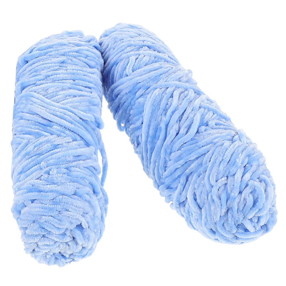 

2 Rolls Shaggy Chenille Yarn Medium Thick Polyester For Knitting Crocheting Diy Sweater Scarf Craft Chunky Bulky Yarn Handmade