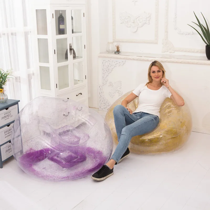 Home Furnishing Outdoor Inflatable Transparent Lazy Sofa Bedroom Deck Chair Break  كنب استراخاء Muebles De Salon Living Room