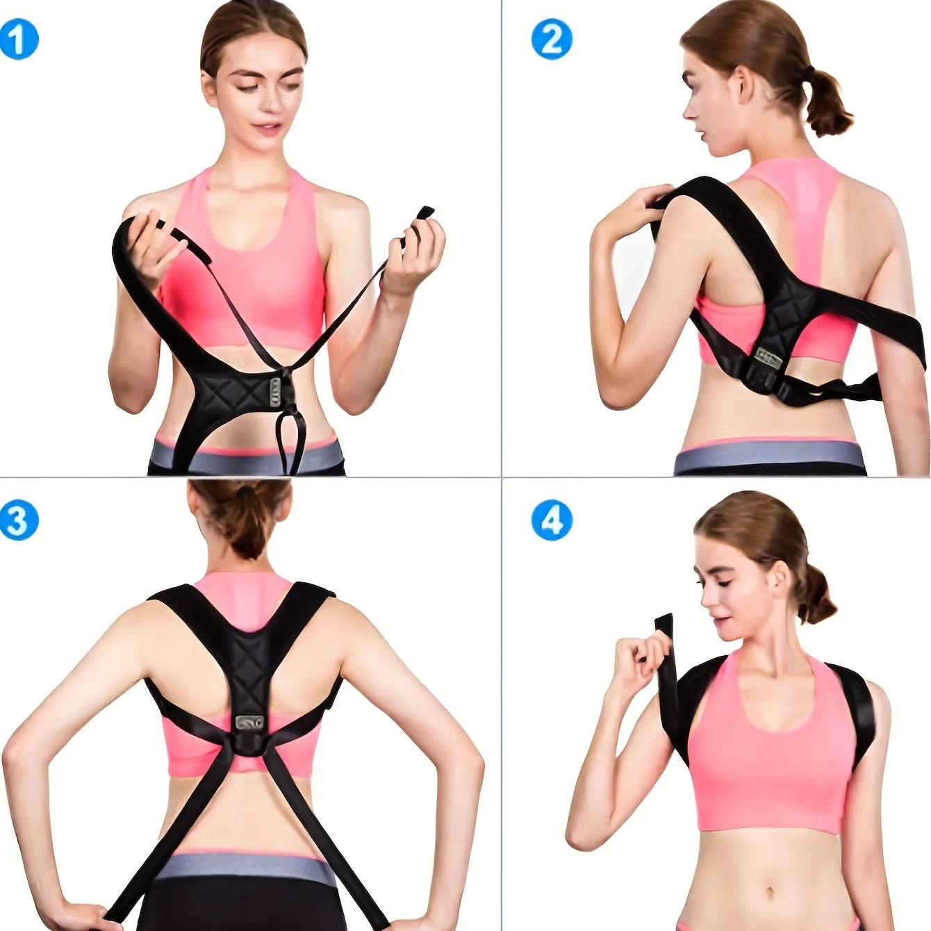 Adjustable Back Straightener Posture Corrector Belt Hunchback Prevention Sitting Posture Unisex Breathable for Men and Women