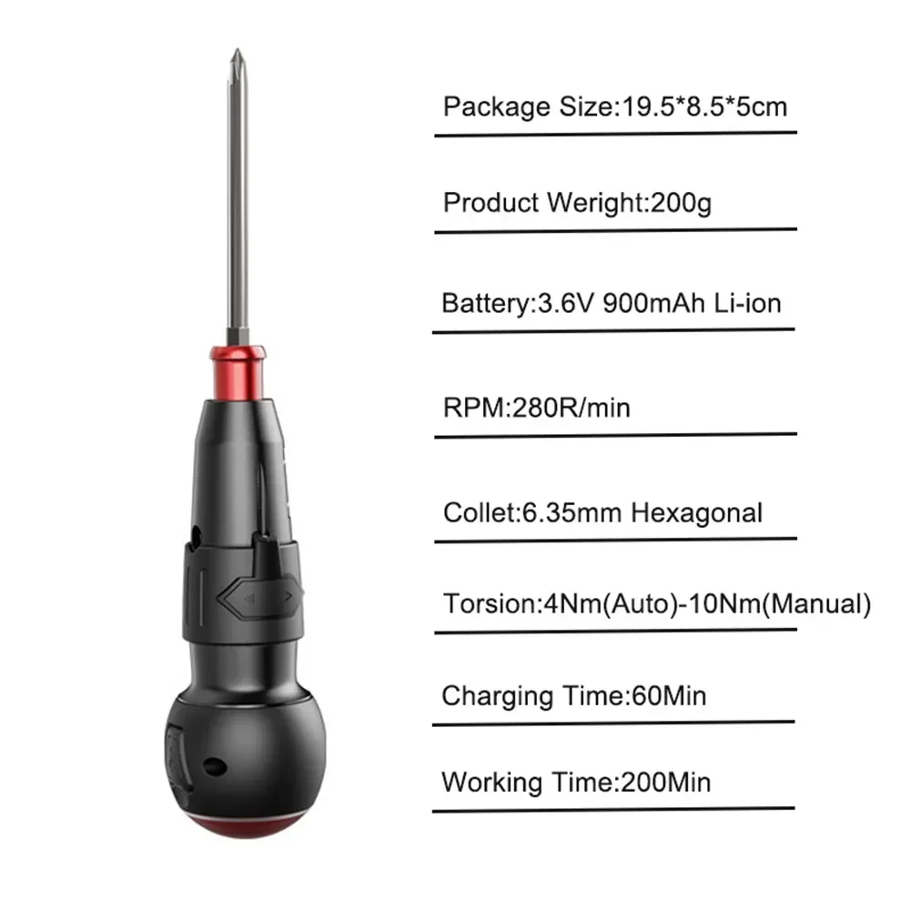 ไขควงไฟฟ้าแบบพกพา3.6V, ไขควงไฟฟ้าขนาดเล็กเปลี่ยนได้ชาร์จเร็วเครื่องมือซ่อมแซมบ้าน