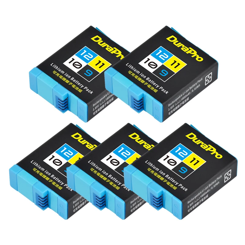 1800mAh Battery Bateria Batteries for Go Pro Hero12 Hero11 Hero10 Hero9 Camera GoPro Hero Hero 11 10 9 Accessories