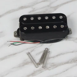 FLEOR Alnico 5 Guitar Humbucker Pickup 8K Double Coil Bridge Pickup Black-4 Wires