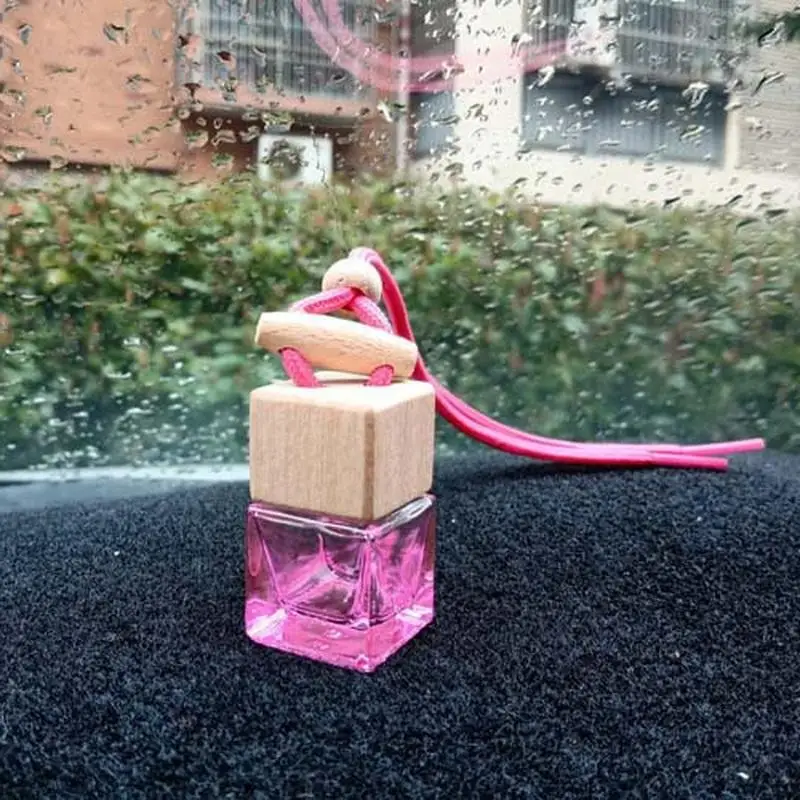 8 ألوان 8 مللي زجاجة عطر السيارة الفارغة قلادة عطر فواحة عطور مرآة الرؤية الخلفية للسيارة الداخلية #5