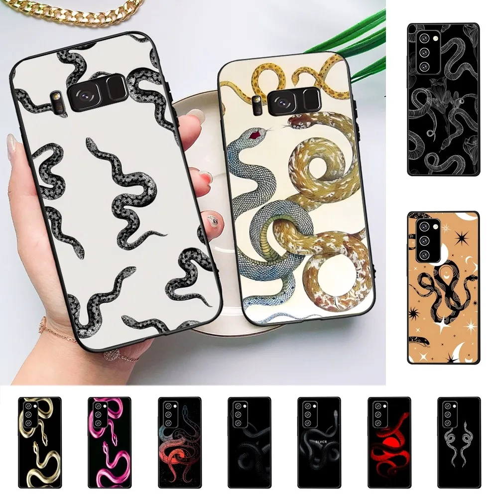 

Luxury Black Gold Snake Phone Case For Samsung Note 8 9 10 20 pro plus lite M 10 11 20 30 21 31 51 A 21 22 42 02 03