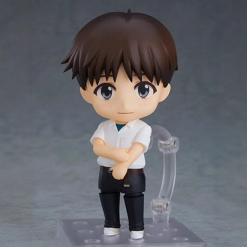 10cm Anime EVA Ikari Shinji Q version Joint mobility Action Figure PVC Model Toys doll Desk Decor Collectible Gifts