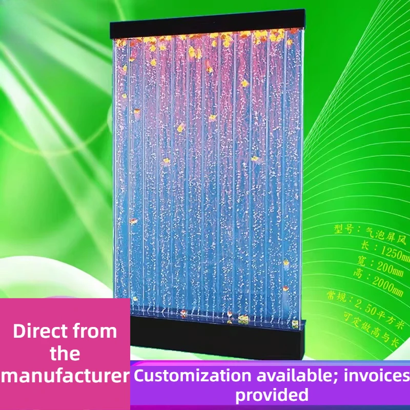 Water Curtain Bubble Wall Creative Screen Acrylic Dynamic Water Bubble Dance Wealth Partition Entrance Decor