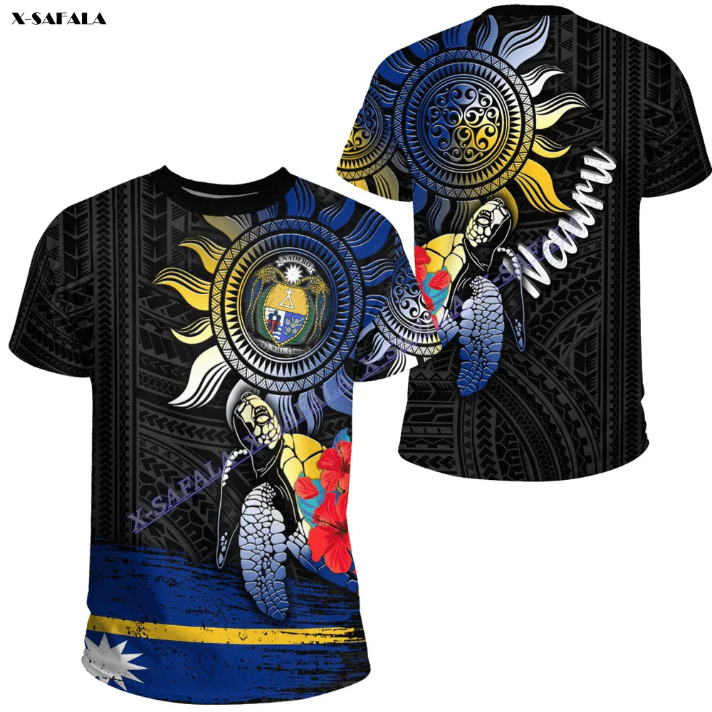 Camiseta con estampado 3D de Polinesia para niños y adultos, camisa de manga corta con fibra de leche, sensación de piel de bebé, secado rápido, Nueva Zelanda, Tonga, Nauru