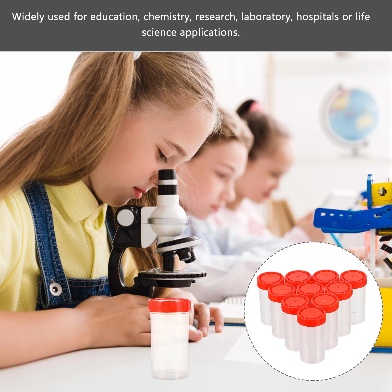 

10 Pcs Sampling Bottle Plastic Sample Useful Vial Transparent Laboratory Specimen