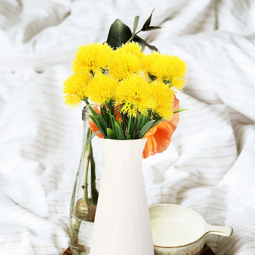 

15Pcs Artificial Dandelion Flowers Premium Plastic Lifelike Faux Flower Bouquet Wedding Home Decoration Simulated Dandelion