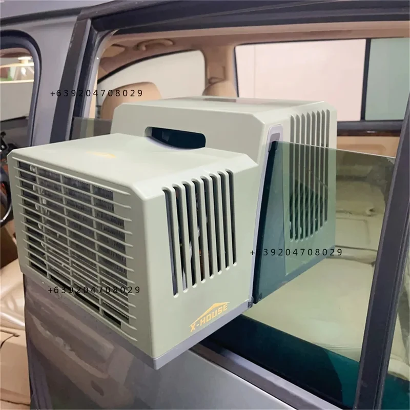 

(Sea shipping) X-HOUSE 24V DC Portable AC, Ductless: Hassle-Free for Car Window Mounting, Ideal for Parking & Tent AC