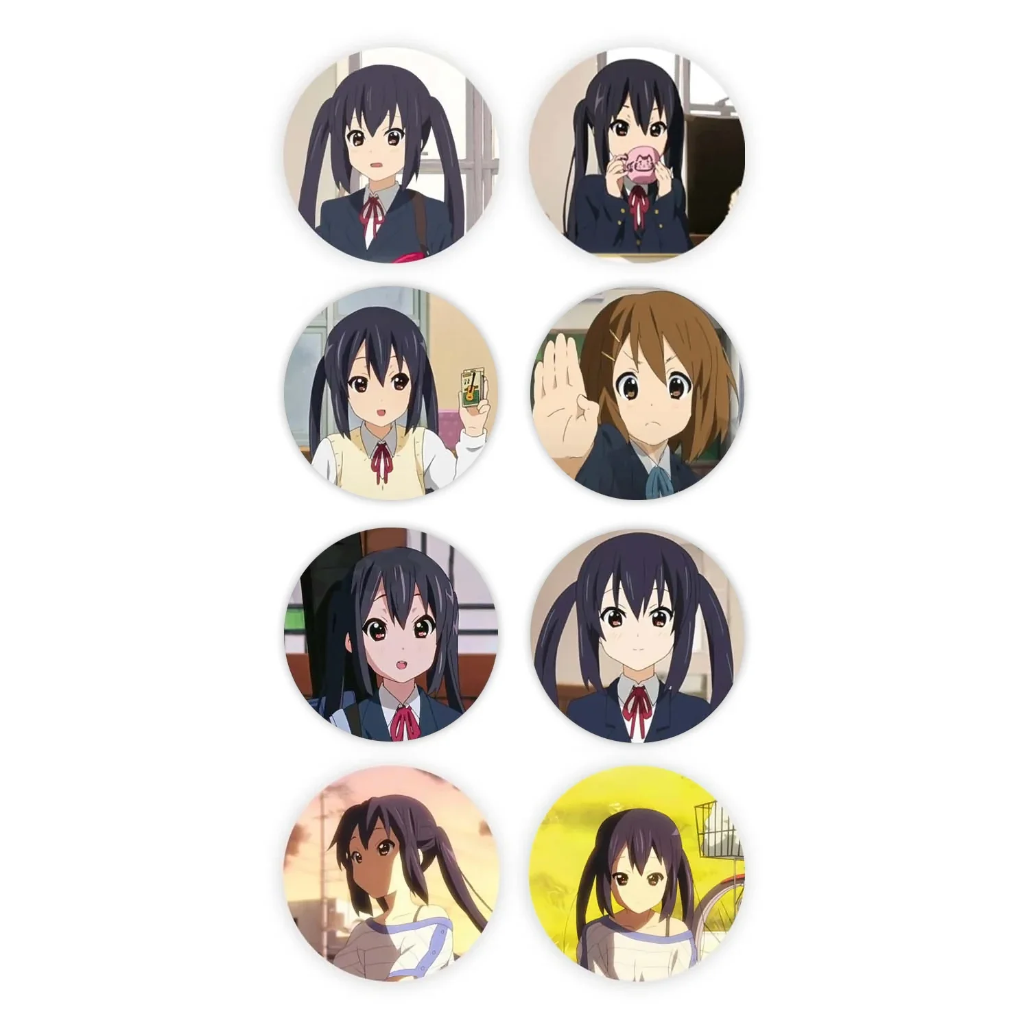 500PCS/Roll HD Anime Stationery Sticker Nakano Azusa Kawaii Girl Guitarist Graffitt Sealing Decals for Helmet Windows Luggage