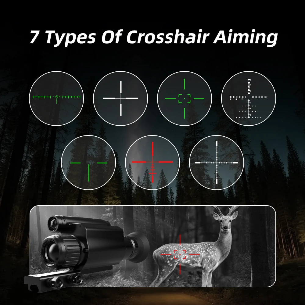 للرؤية الليلية Riflescope أحادي نطاقات الصيد كليب على للرؤية الليلية كاميرا الصيد التخييم دعم الصورة والفيديو ، جسم معدني