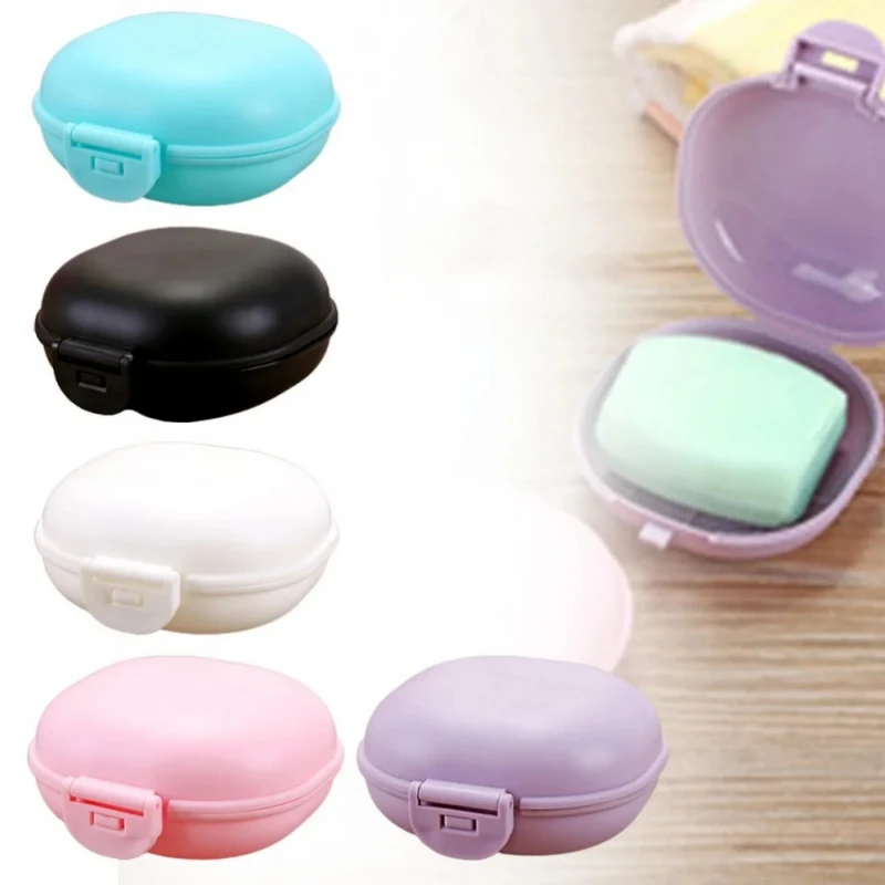 Bathroom Soap Case Mini Soap Box With Lid Portable Storage Dish Home Shower Drain Soap Holder Container Tray Cover Travel Hiking