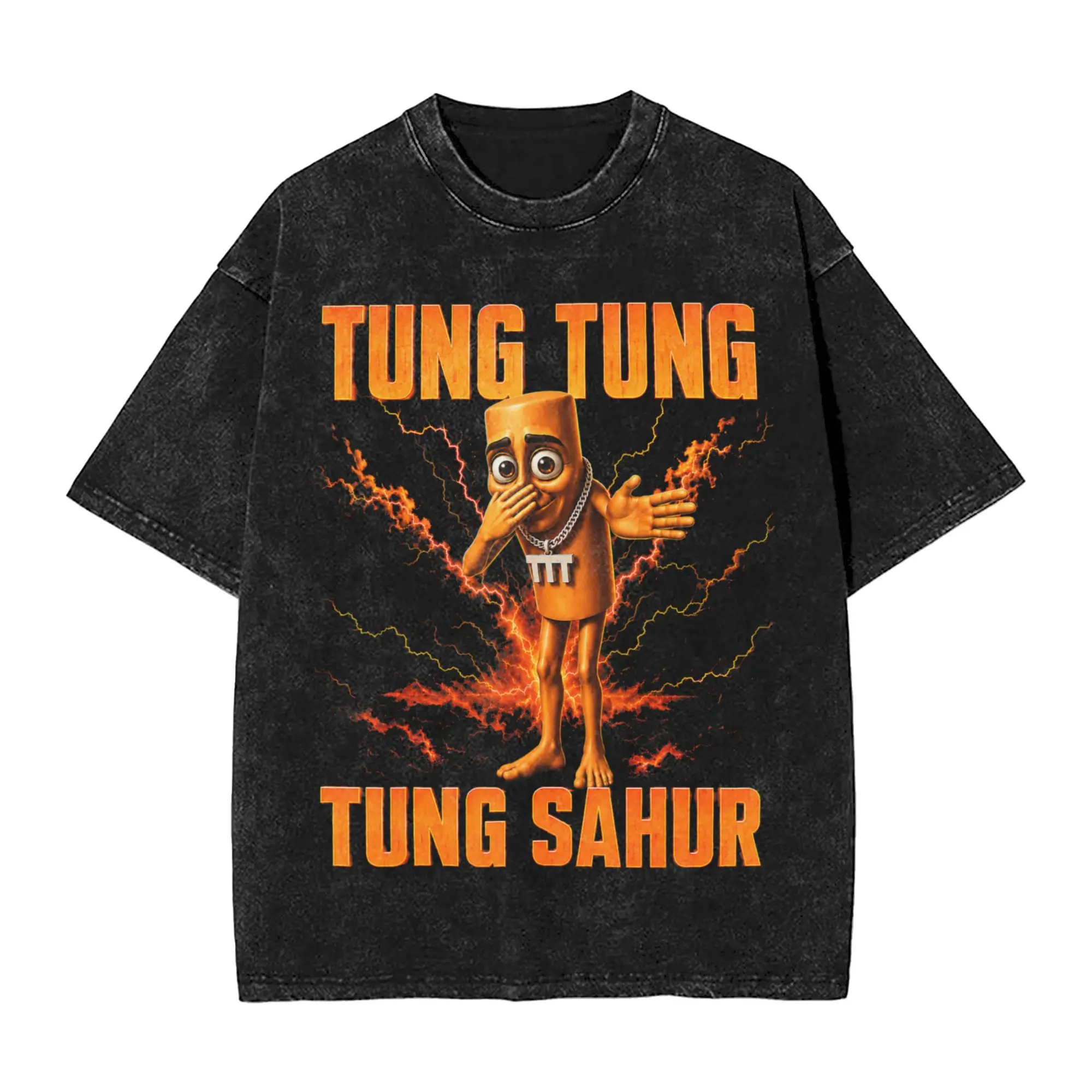 Novelty Tung Tung Tung Sahur Triplet Funny Scuba Dance Brainrot Meme T-Shirt Men Cotton Washed T Shirts  Short Sleeve Tee Shirt