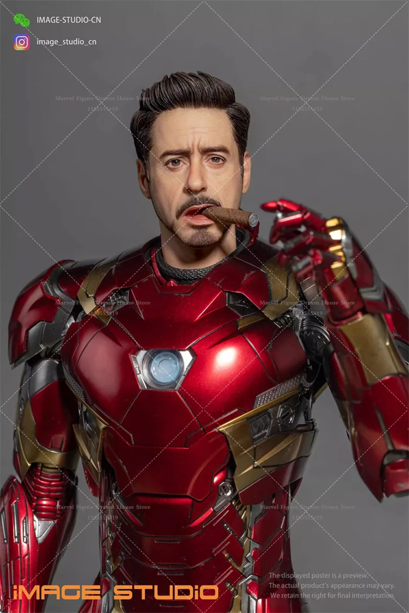 IMAGE STUDIO 1/6 Skala Personalizowana Głowa Tony Stark Mechaniczna Zbroja Dział dla 12-calowych Lalek Figurka Akcji Żołnierz