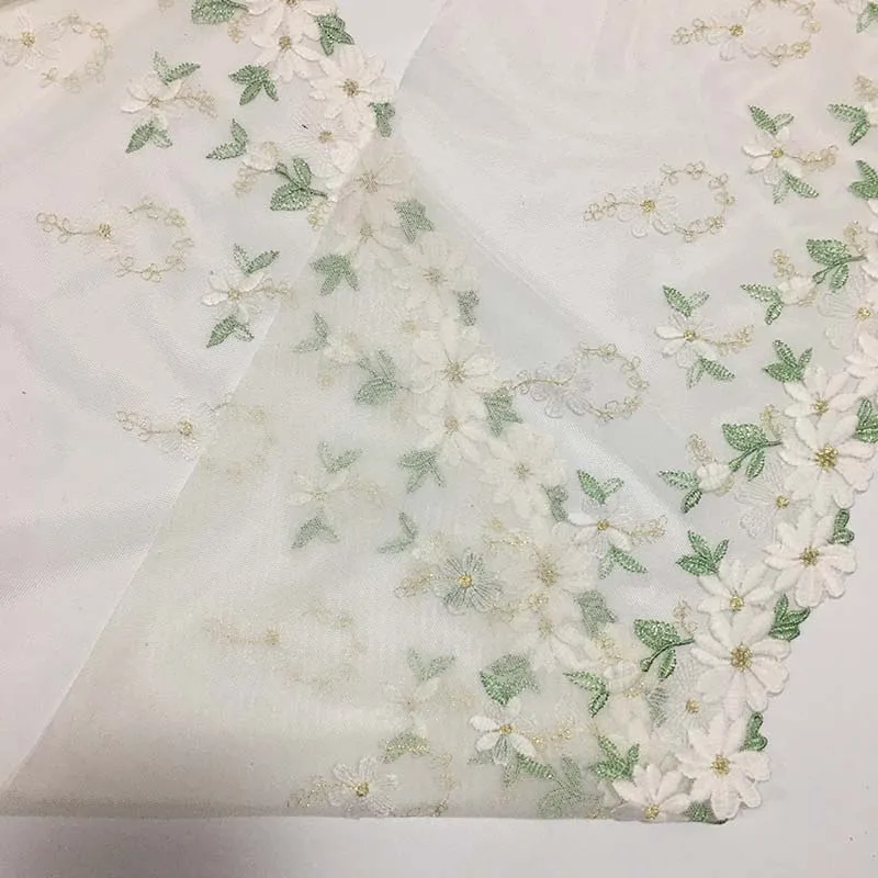 

20 ярдов кружевная бейка с цветочной вышивкой, сетчатое кукольное платье, декор для одежды, материал для рукоделия, шитье, аксессуары для дивана