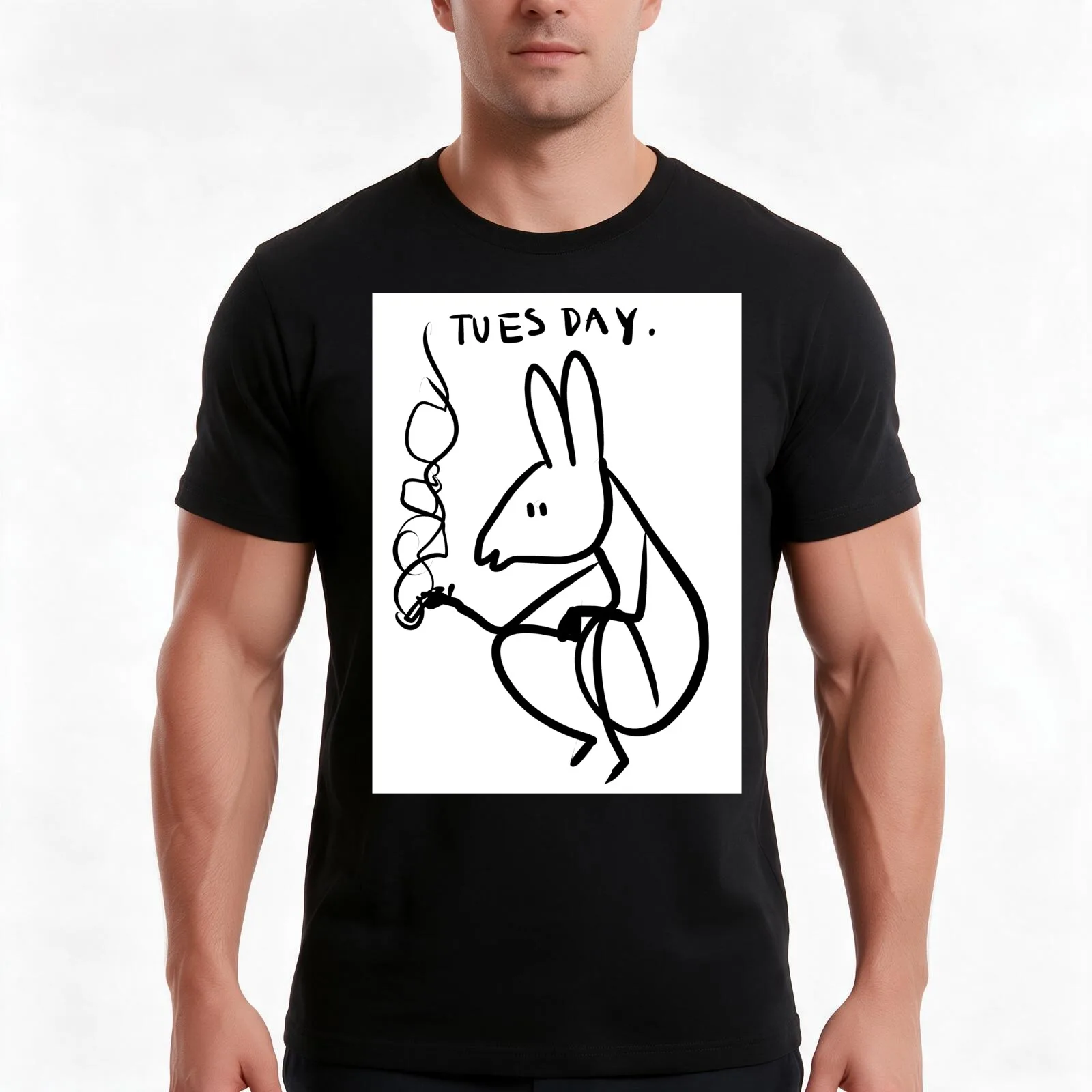 Casual Tuesday T-Shirt, Summer Casual Cotton Tee, Oversized Streetwear Tops, Vintage Graphic Print, Loose Fit Short Sleeve