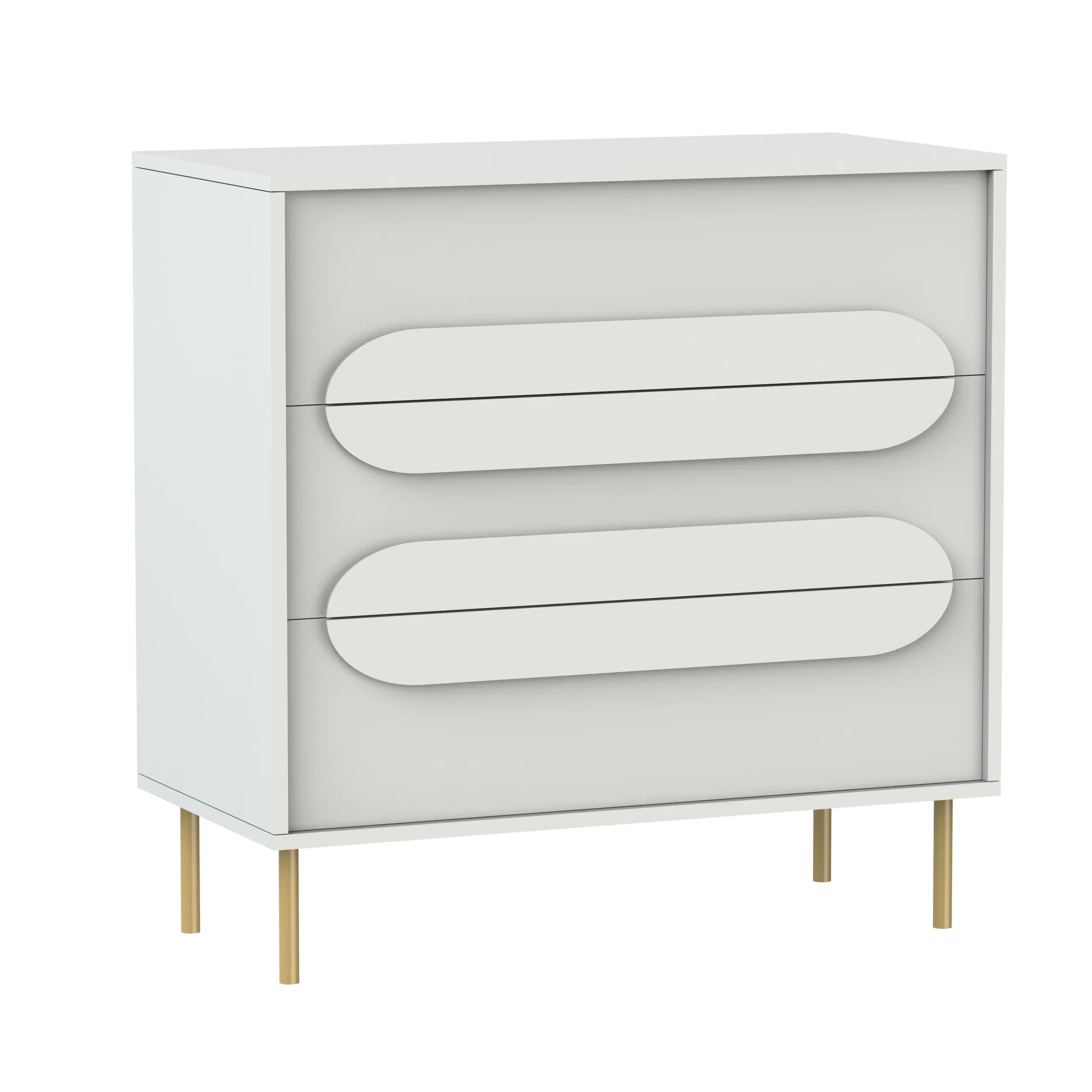 

Modern 3-Chest Storage Cabinet for Living Room Wood MDF Furniture for Home Bedroom Hotel Use