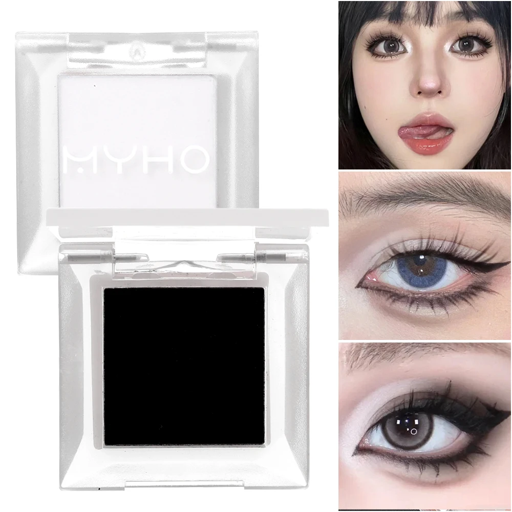 Matte Highlight Eyeshadow Palette monocromatico bianco nero ombretto polvere occhi sdraiato baco da seta Shimmer Face Highlighter Cosmetic