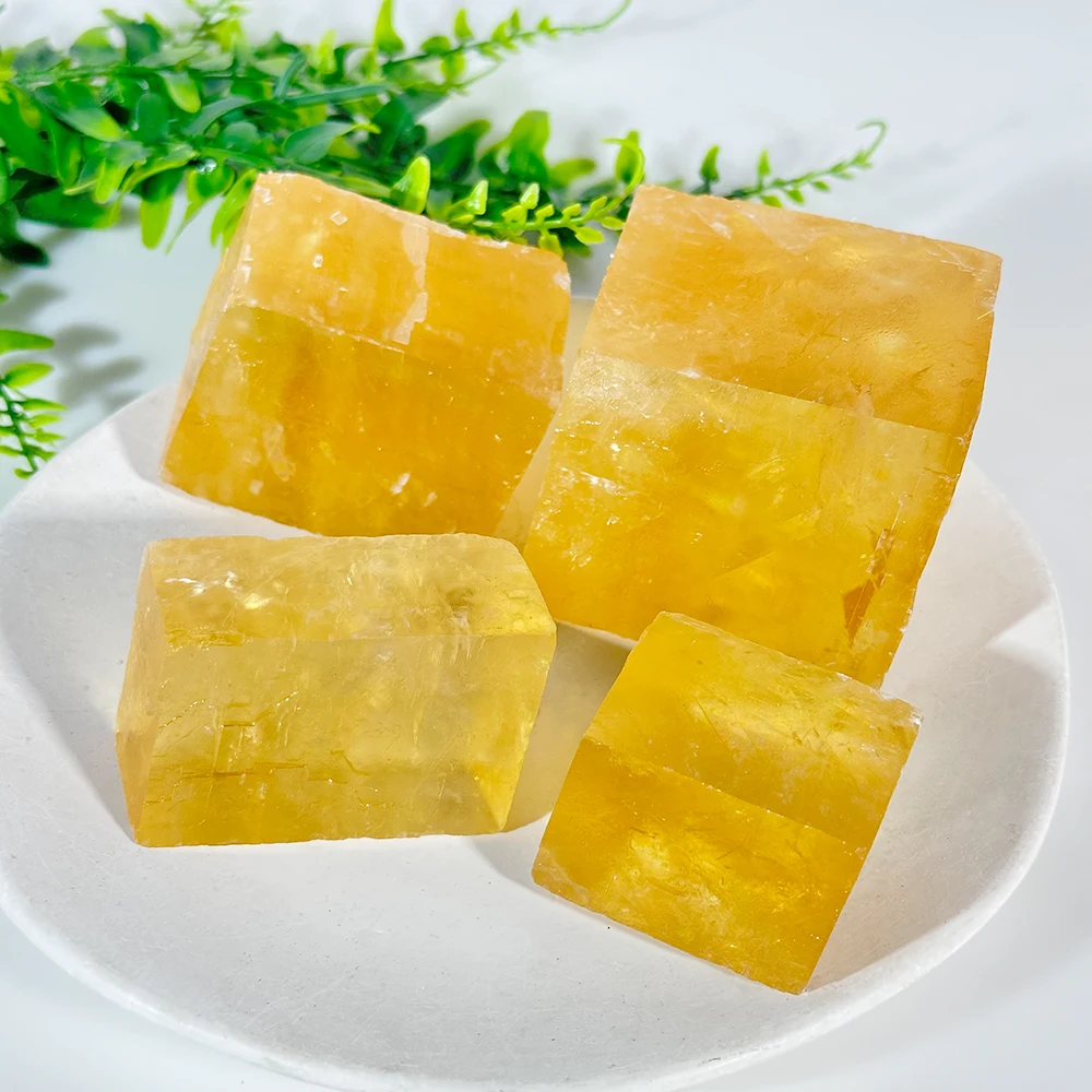 1PC Natural Honey Calcite Raw Crystals Cluster Healing Reiki Stones Mineral Home Room Decoration