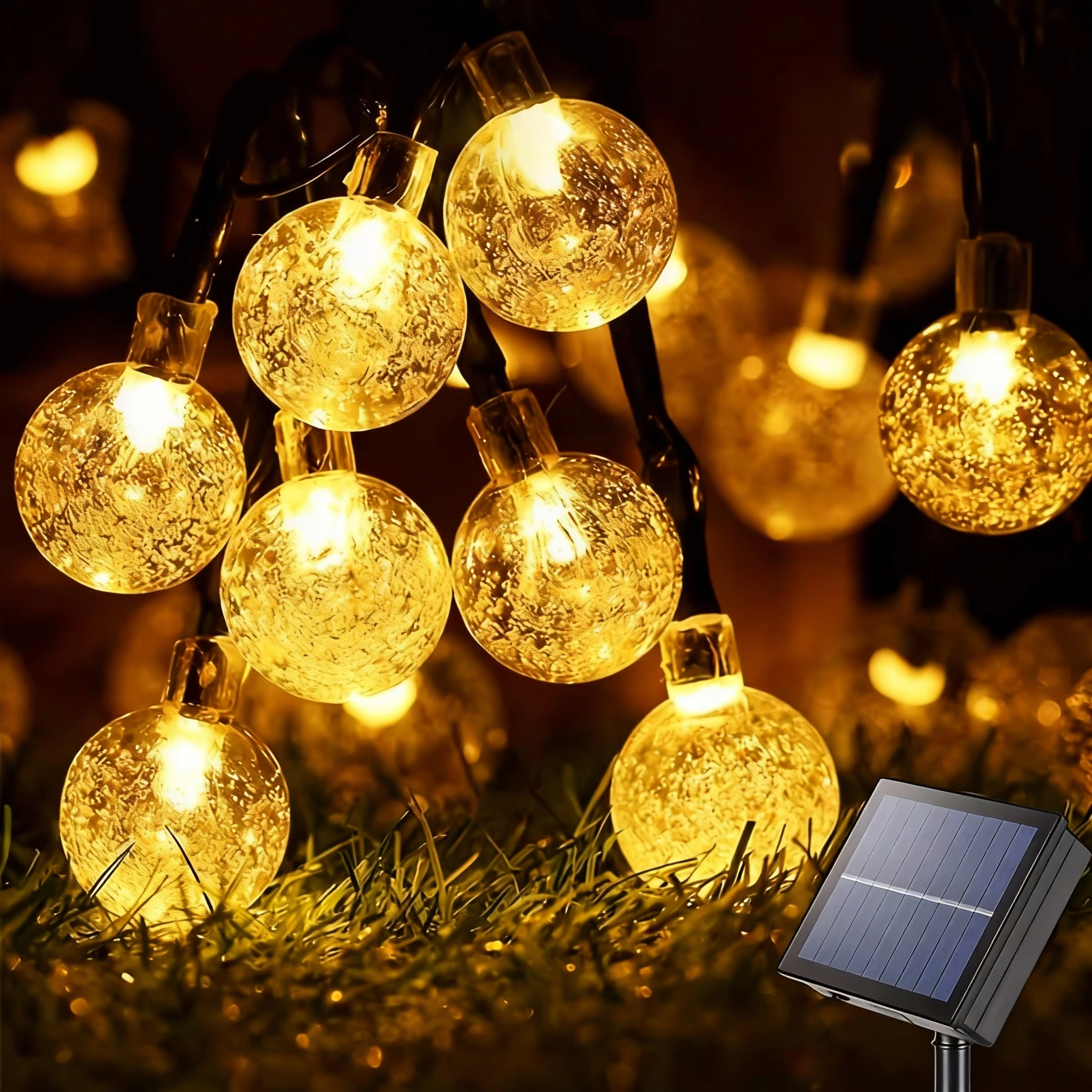 Solar String Lights Outdoor 20M - Güneş Enerjili Dış Mekan LED Peri