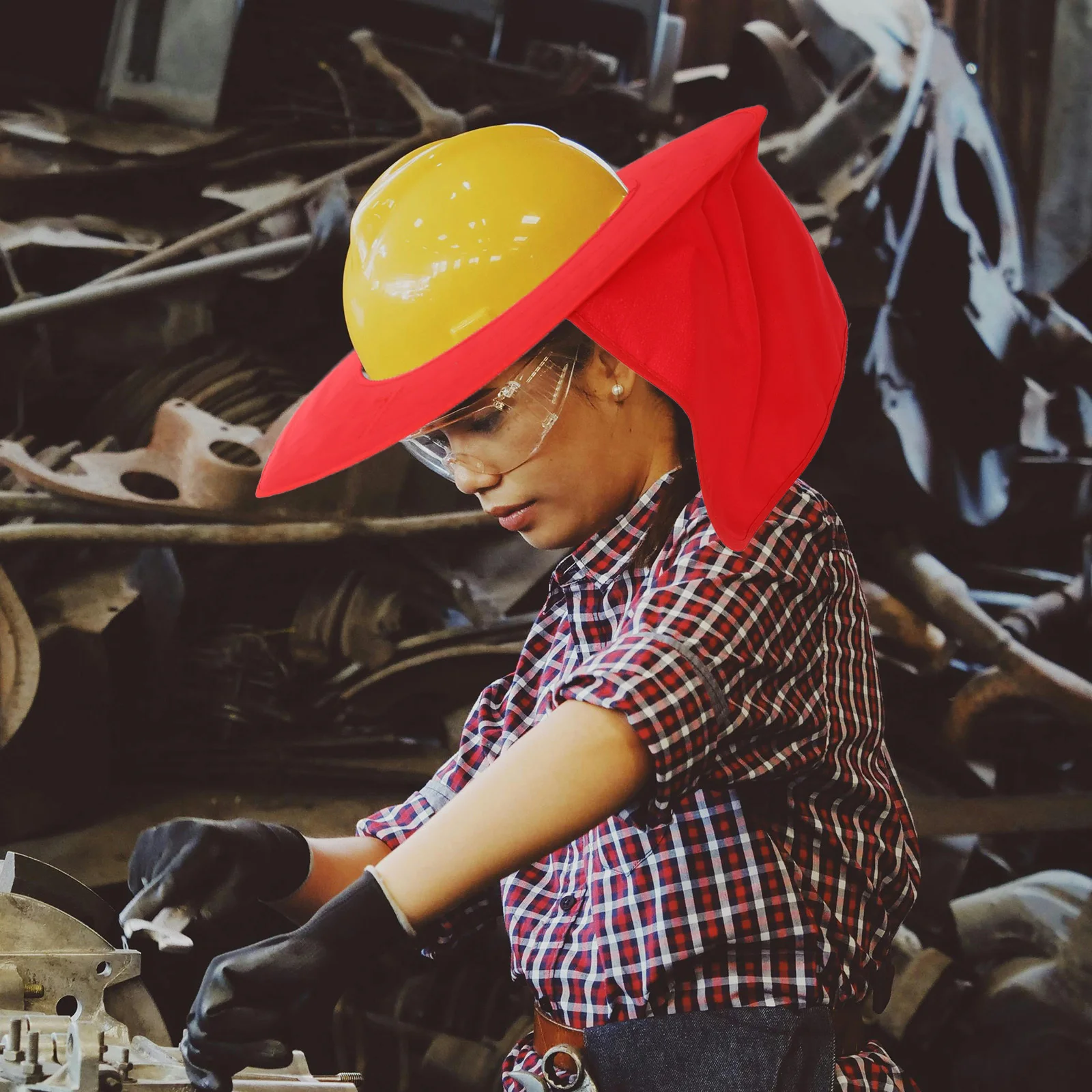 

Hard Hat Shade Cover Full Brim Sun Visor for Men Uv Resistant Breathable Mesh Safety Accessory for Outdoor Jobs