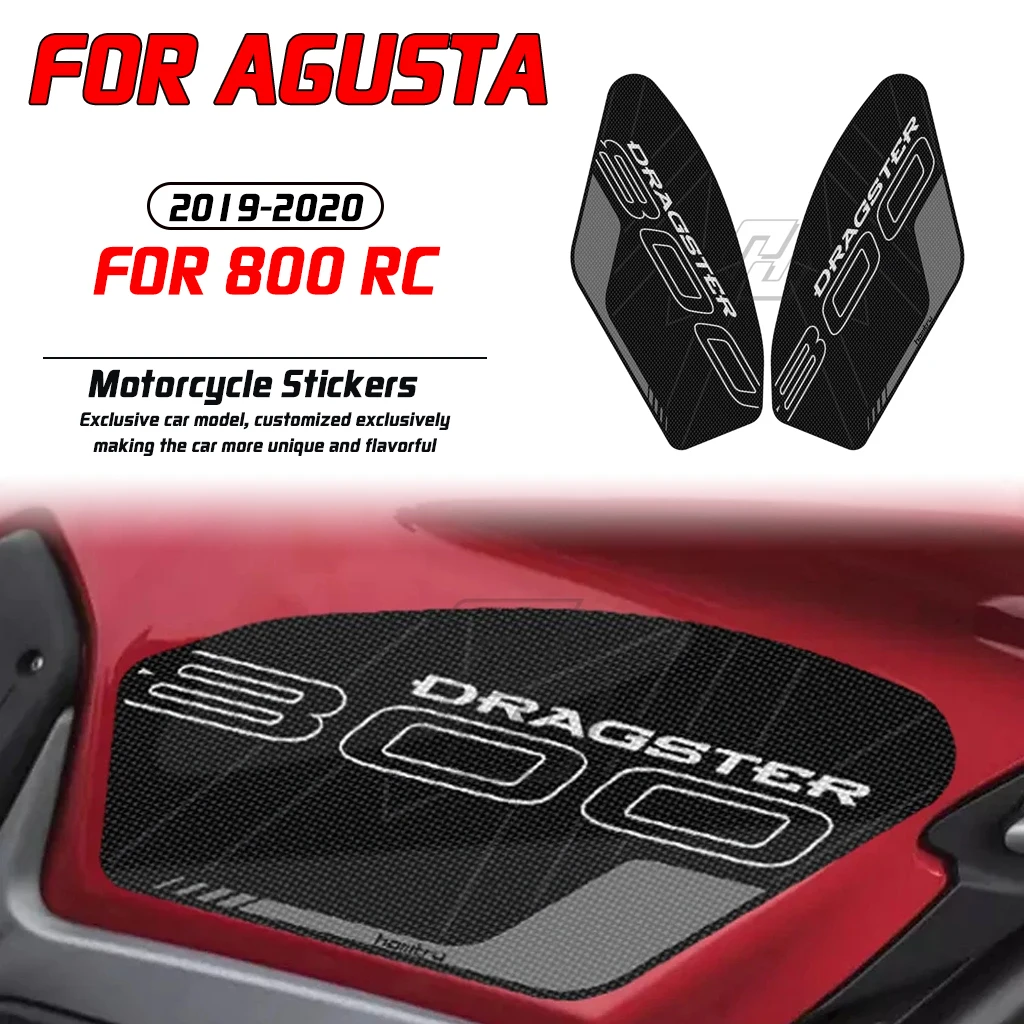 

For MV Agusta DRAGSTER 800 RC RR AMErica PIRELLI 2019-2020 Motorcycle Side Tank Mat Kit Knee Anti slip Leather Stickers