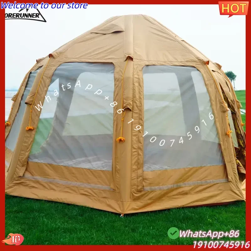 2026 Middle Eastern Style Dome Tent Waterproof Cotton Inflatable Portable Four-Season 6-Person Quick Automatic Opening for