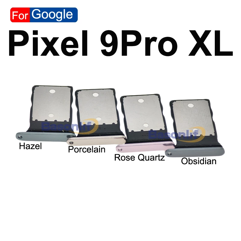 Basonlif Obsidian Porcelain Hazel Sim Card SIM Tray Holder For Google Pixel 9 9Pro XL 9 PRO Replacement Parts