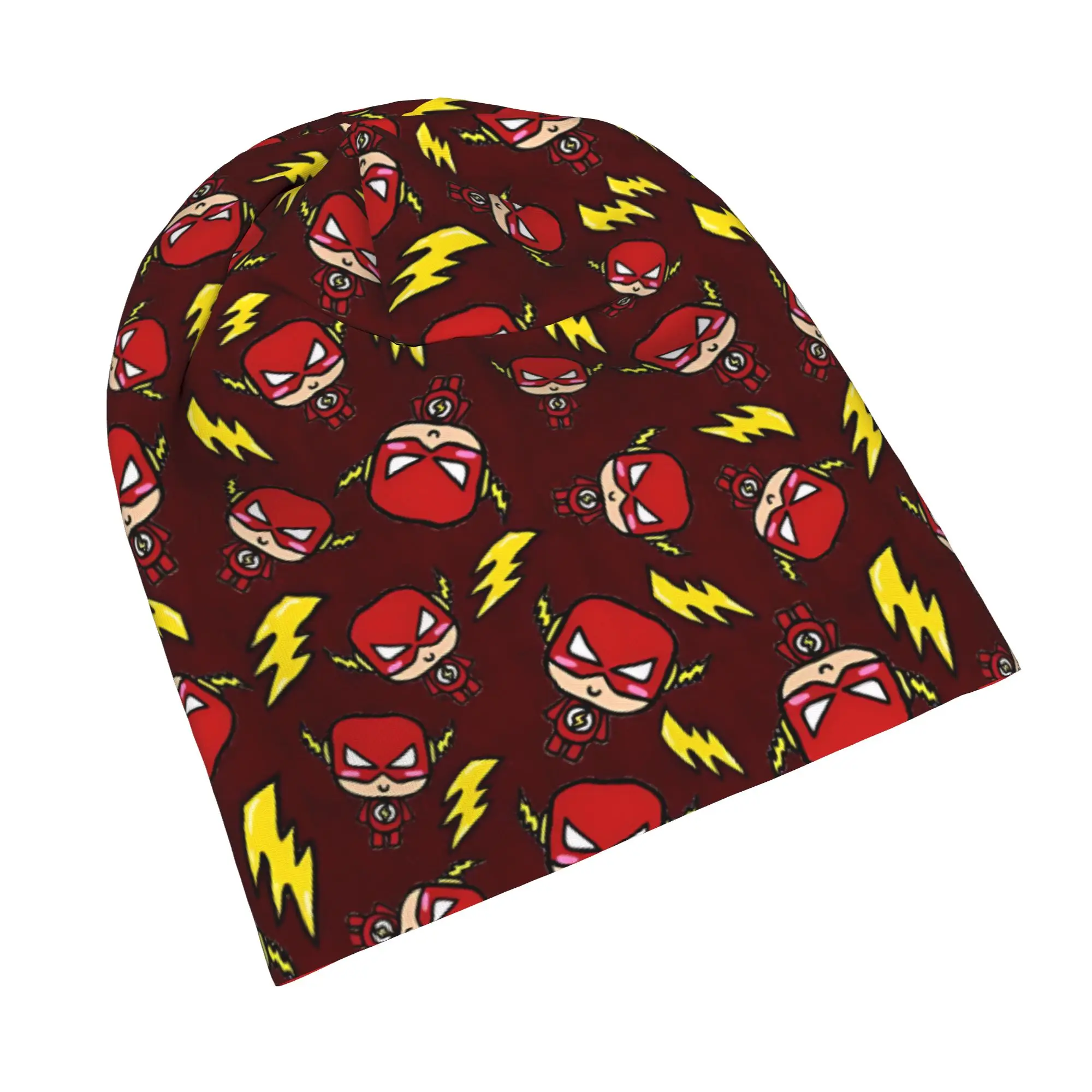 1 Piece Compress Bonnet Homme Autumn Spring Thin Hat F-FlashS Skullies Caps For Men Women Creative