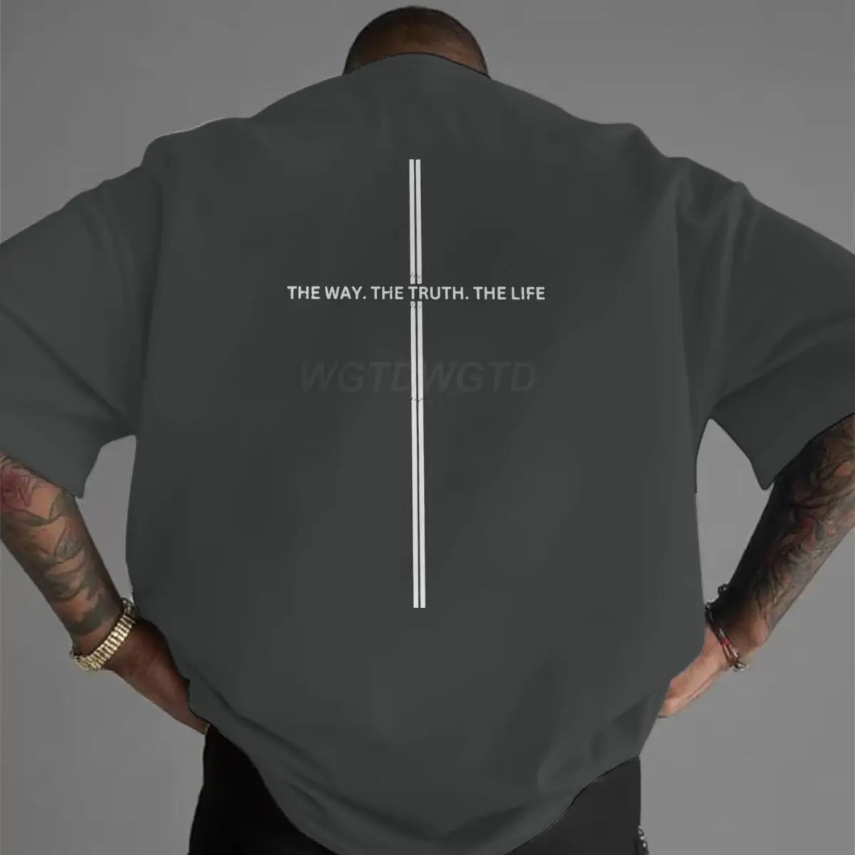M-6XL Unisex Oversized Plus Size Tshirt Christian Faith Tee The Way The Truth The Life T-Shirt Vintage Christian Gift Tee