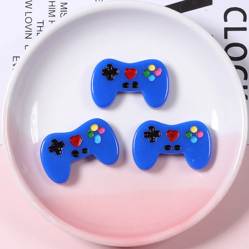 10 Uds. De accesorios Diy, Mini consola de juegos de simulación de resina, controlador, modelo, caja de almacenamiento, caja de papelería, funda de teléfono, Material Diy