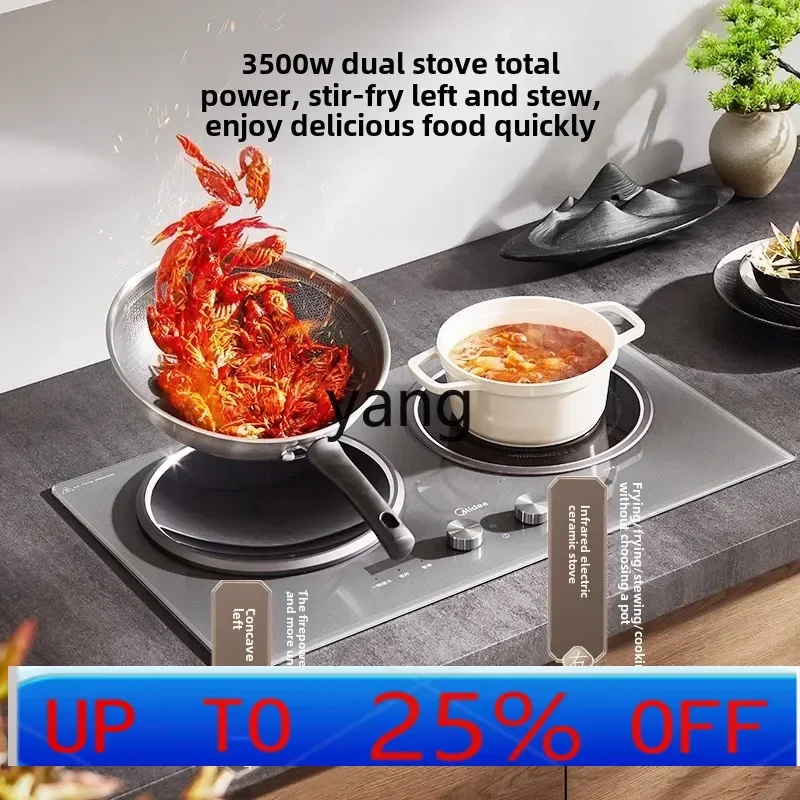 

lmm double stove desktop electromagnetic stove platinum drill panel embedded electric ceramic stove