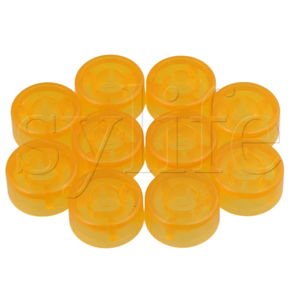 10xYellow Plastic Protection Cap for Electric Guitar Effect Pedal Knob