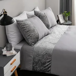 Luxury home textile bedding 3-piece soft and warm velour Duvet cover pillow case set Twin Full Queen Sizecomforter sets