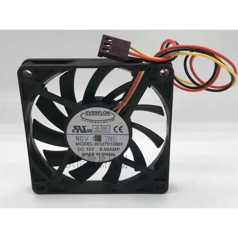 HJY 1-piece EVERFLOW 7010 R127010BH DC12V 0.35A 7cm Axial Ultra-thin Cooling Fan