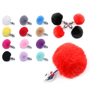 Metal Plush Rabbit Tolly Anal Anal Masabraer Butt Coug Butt Cohrenador de conejo BDSM Cosplay Juguetes de sexo erótico para mujeres Juego de sexo para adultos 8 Mejores enchufe de la cola de conejito de ventas - №1