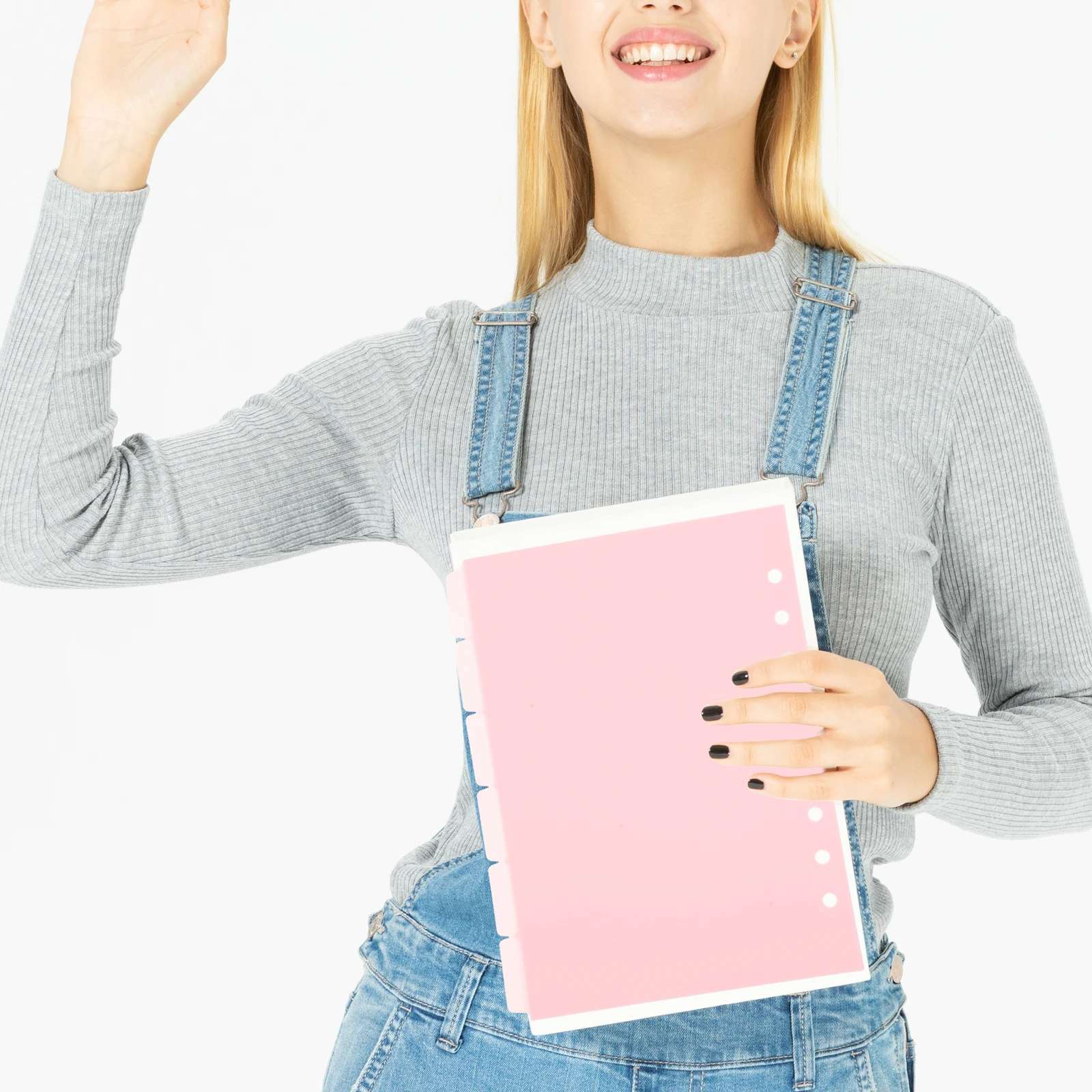 

6 Pcs Binder Dividers Pink PP Notebook Separators A5 Document Organizers Colored Tabs For Books Manuals Presentations