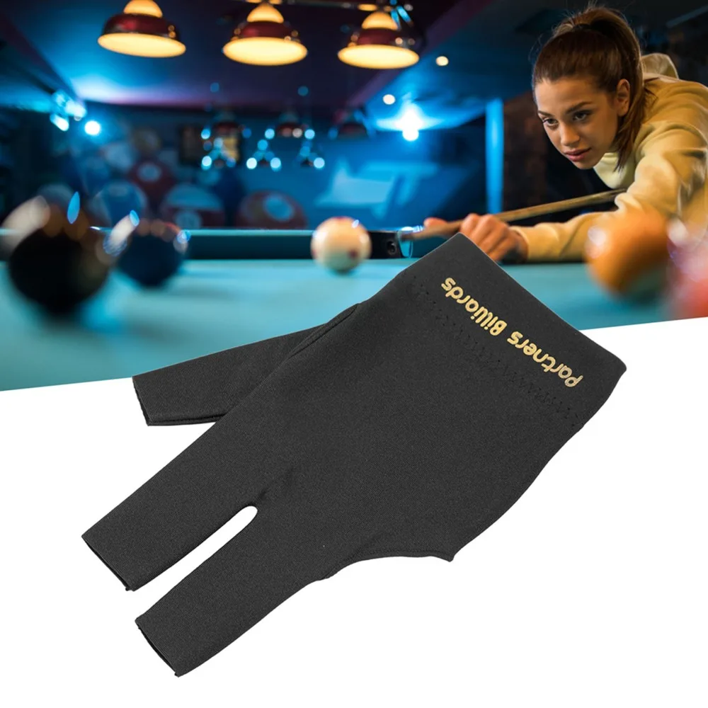 

High Quality Three Finger Billiard Pool Gloves Left Hand Breathable Snooker Cue Glove Elastic 3 Fingers Cue Gloves Men Women