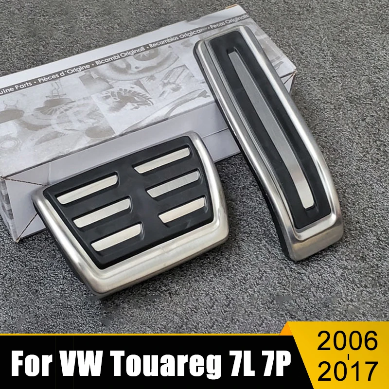 For VW Touareg 7L 7P 2006-2008 2009 2010 2011 2012 2013 2014 2015 2016 2017 Stainless Car Accelerator Fuel Brake Pedals Pad Case