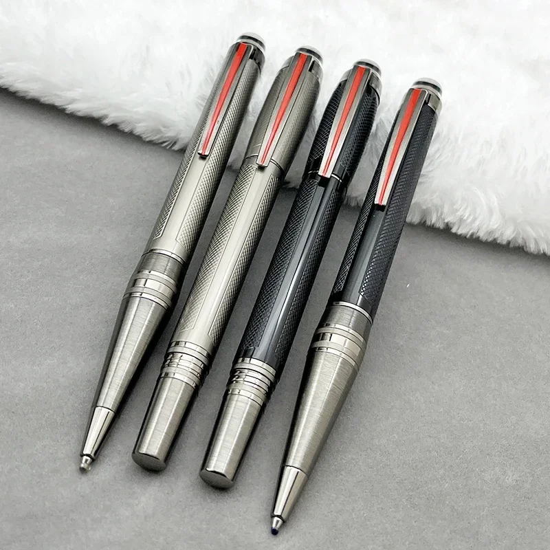 

Yamalang Ballpoint Pen Metal Resin Black Flat Crystal Star Rollerball Pens PVD-Plated Fittings and Red Line