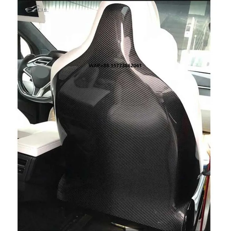 

2016-2021Year TESL Model X Seat Back Carbon Fiber Interior Front Seat 2 PCS for Black Model X Seat Backrest Model X