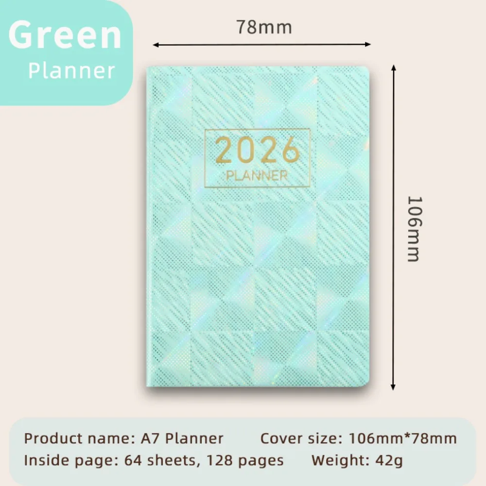 Мини-A7 2026, карман для книг с календарем, тетради для встреч, студенты