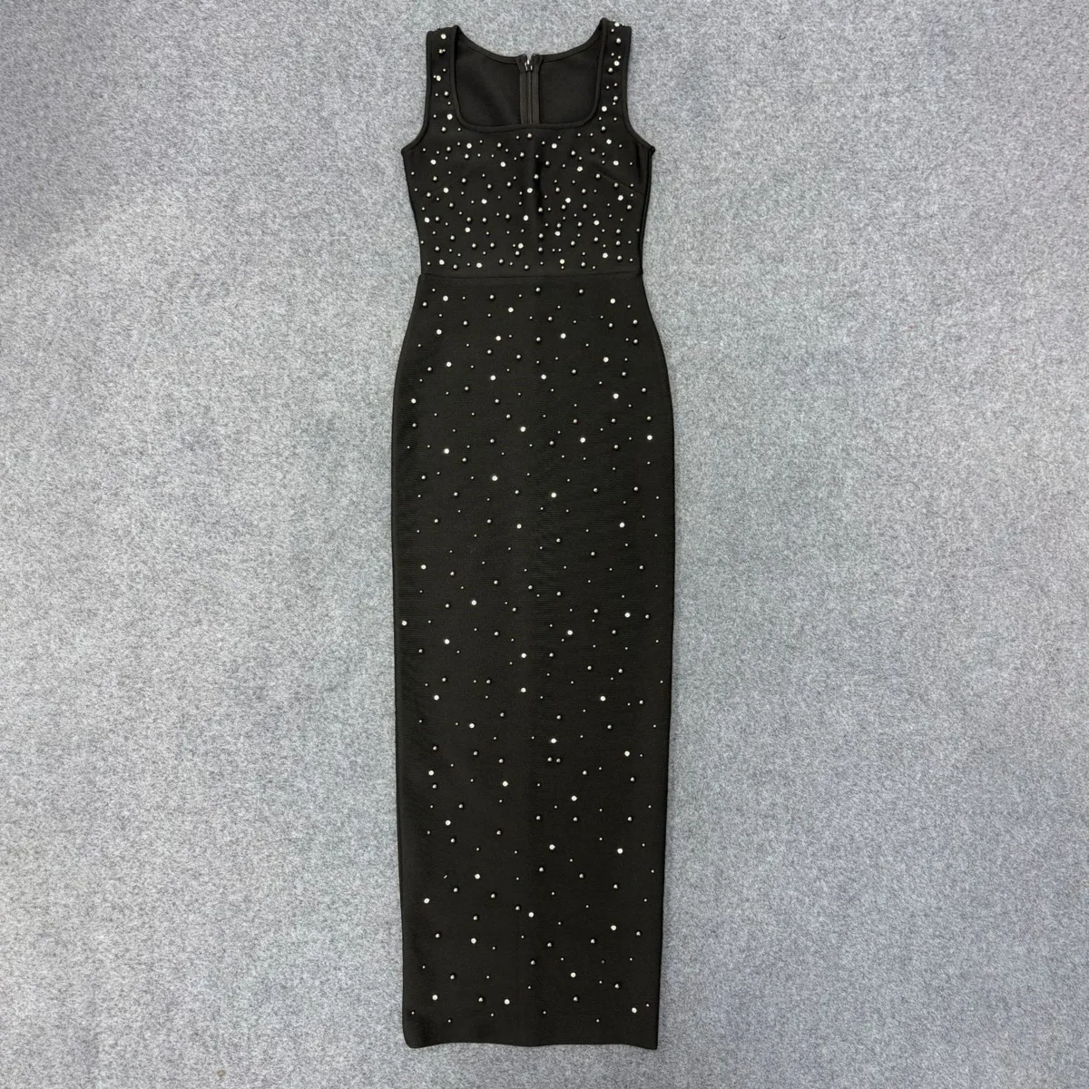 Bjtz luxo strass sexy malha maxi vestido longo feminino festa de noite vestido de casamento tapete vermelho elegante roupa de palco