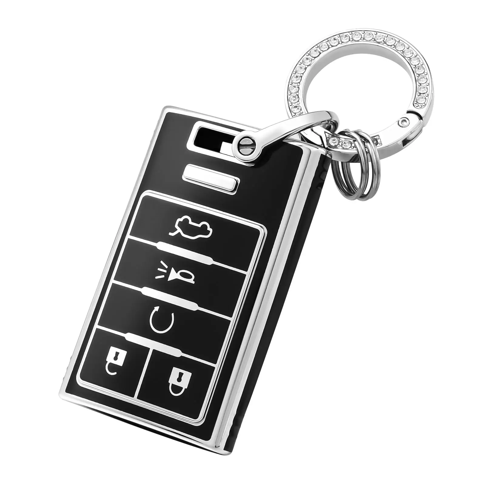 

Key Fob Cover Keychain for Cadillac TPU Car Key Case Protector for Cadillac SRX ATS ELR XTS Entry Remote Control Car Key Accesso