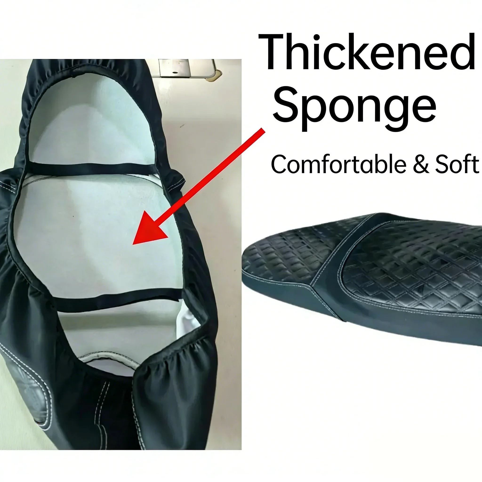 High Quality Thickened Sponge Leather Seat Cushion Cover for Honda PCX150 PCX160 New Arrival Motorcycle Modified Seat Protector