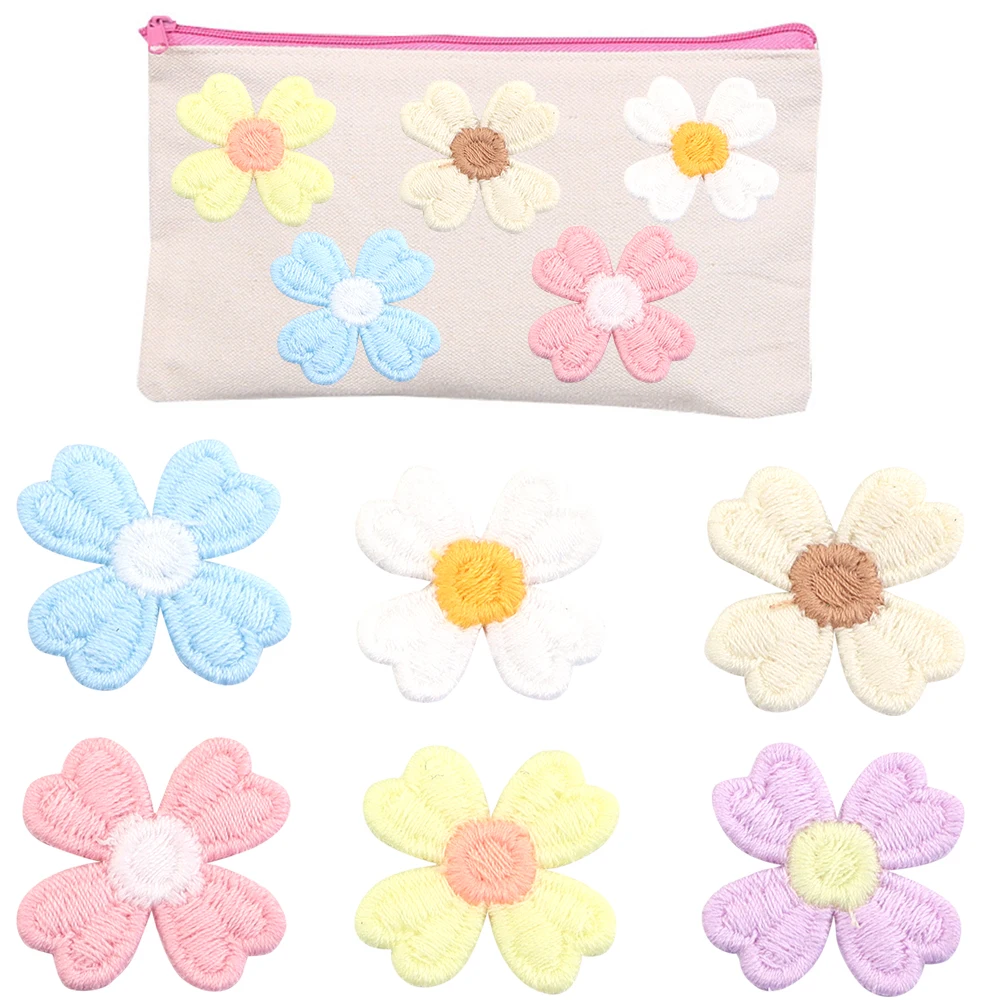 20 Stücke 27mm Mischfarben Blume Applizierte Spitze Für DIY Handwerk Nähzubehör Handgemachte Materialien Hochzeit Liefert Wohnkultur